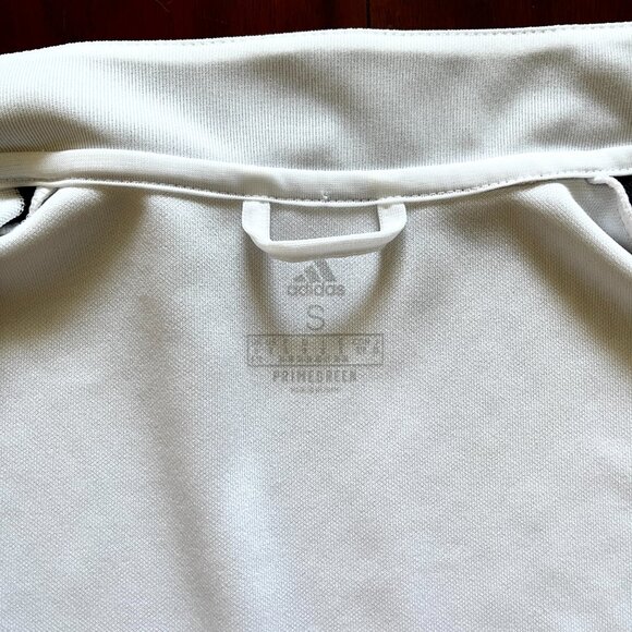 Adidas White 3 stripes full zip Jacket S - Picture 6 of 11